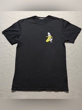 Bananas Monkey Graphic T Shirt Womens Small Black Streetwear Tee Cotton